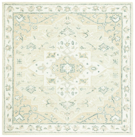 Safavieh Micro-Loop 5'-0" x 5'-0" Rug in Beige / Ivory