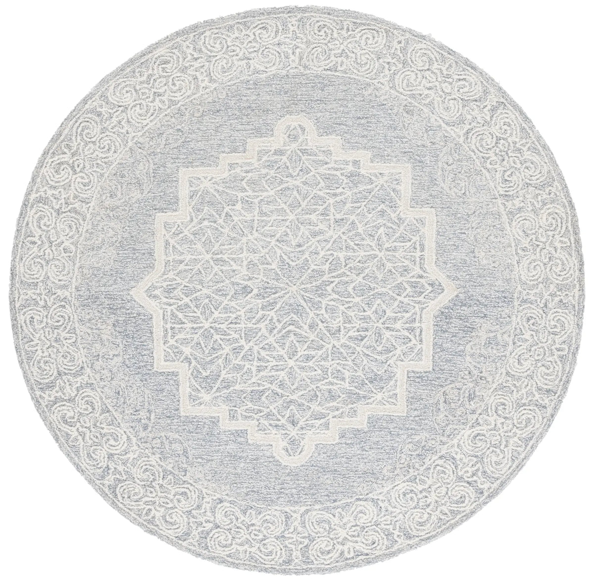 Safavieh Abstract 6'-0" x 6'-0" Rug in Ivory / Blue