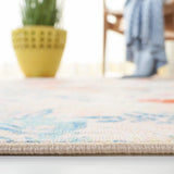 Safavieh Paint Brush 4'-4" x 6'-0" Rug in Blue / Blush Pink
