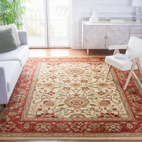 Safavieh Lyndhurst 8'-0" x 10'-0" Rug in Ivory / Rust