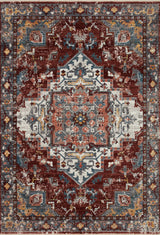 Loloi Samra Sam-10 Brick/Grey Rugs - main flat
