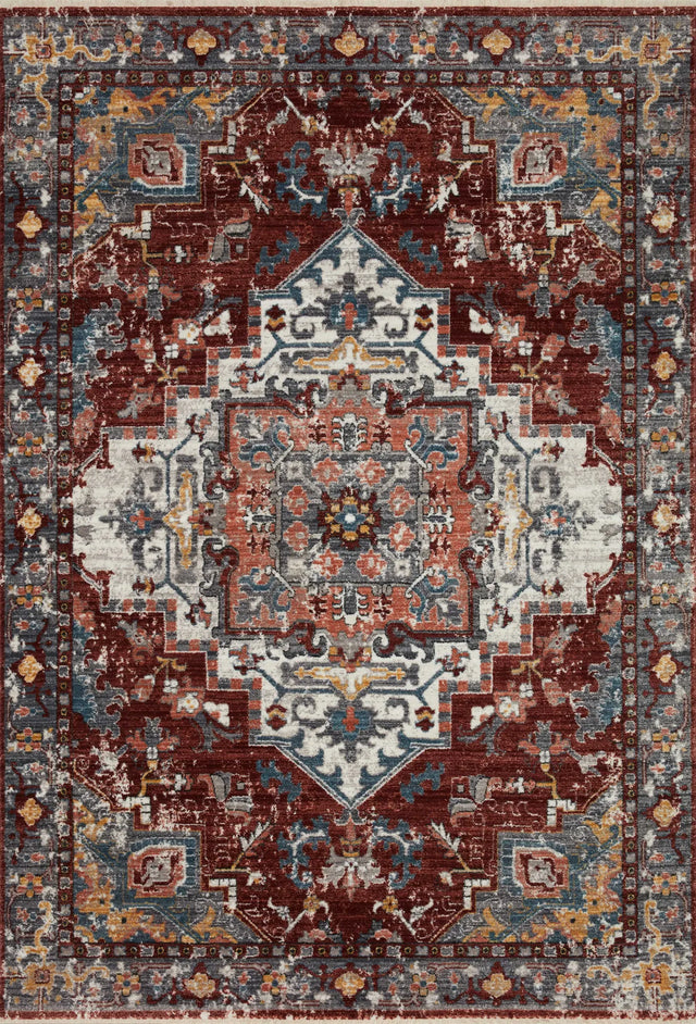 Loloi Samra Sam-10 Brick/Grey Rugs - main flat