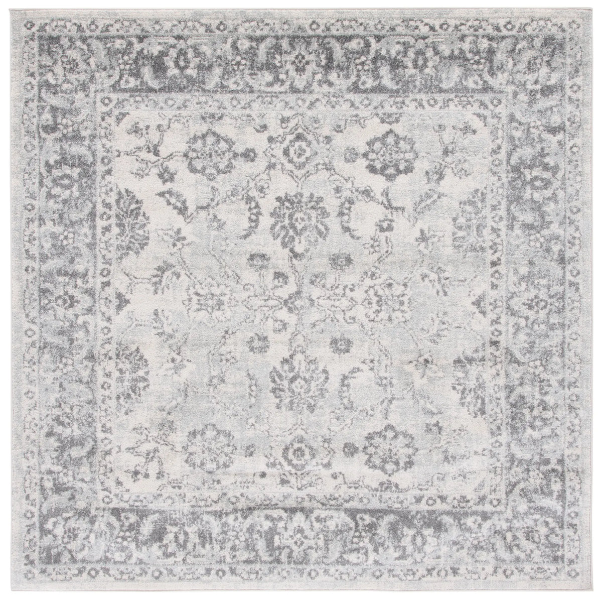 Safavieh Tulum 6'-7" x 6'-7" Rug in Ivory / Grey