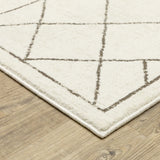 Oriental Weavers Sphinx Raylan Ray06 Ivory/ Brown Rug - corner detail