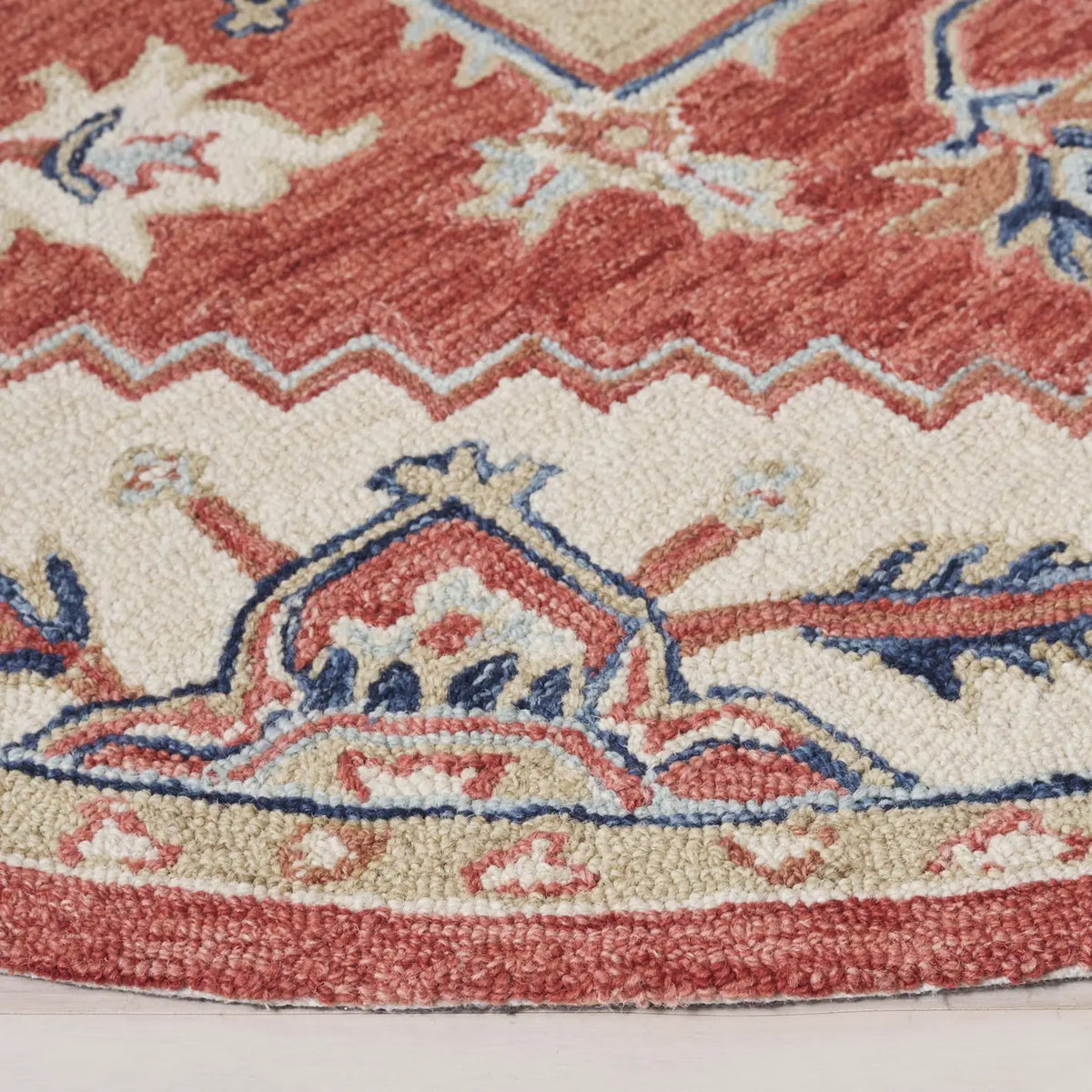 Safavieh Metro 6'-0" x 6'-0" Rug in Red / Beige