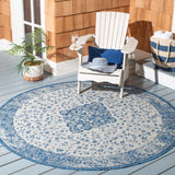 Safavieh Courtyard 6'-7" x 6'-7" Rug in Blue / Grey