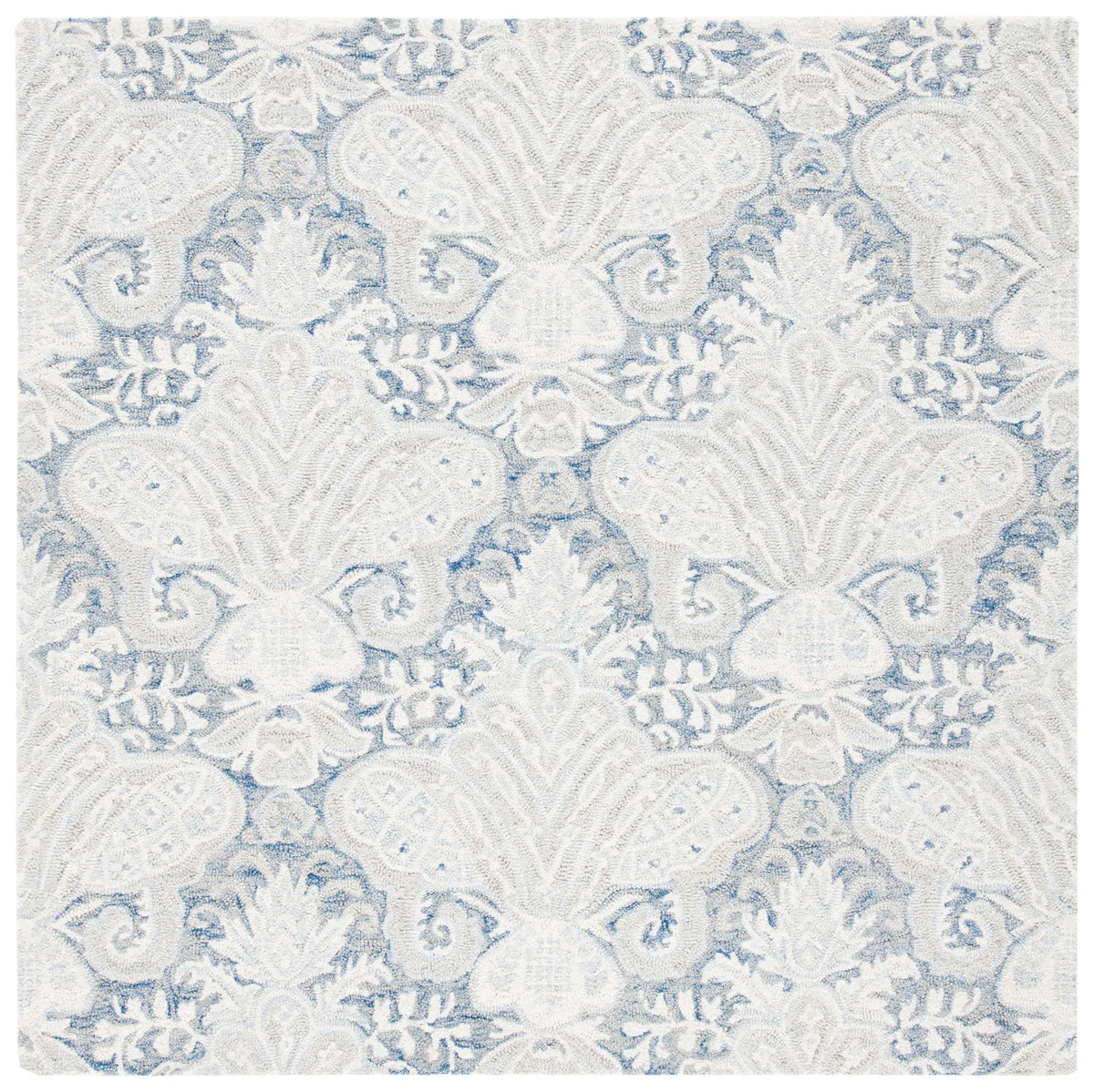 Safavieh Micro-Loop 5'-0" x 5'-0" Rug in Blue / Ivory