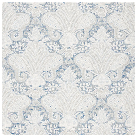 Safavieh Micro-Loop 5'-0" x 5'-0" Rug in Blue / Ivory