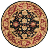 Safavieh Classic 6'-0" x 6'-0" Rug in Black / Burgundy