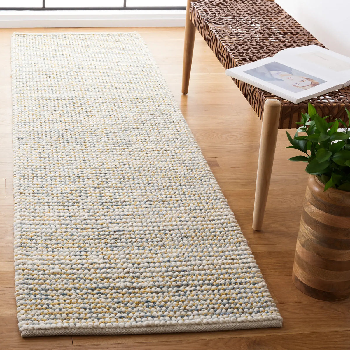 Safavieh Vermont 2'-3" x 8'-0" Rug in Dark Gold / Blue