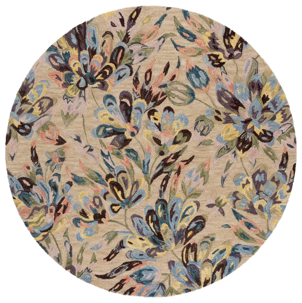 Safavieh Blossom 6'-0" x 6'-0" Rug in Beige / Purple