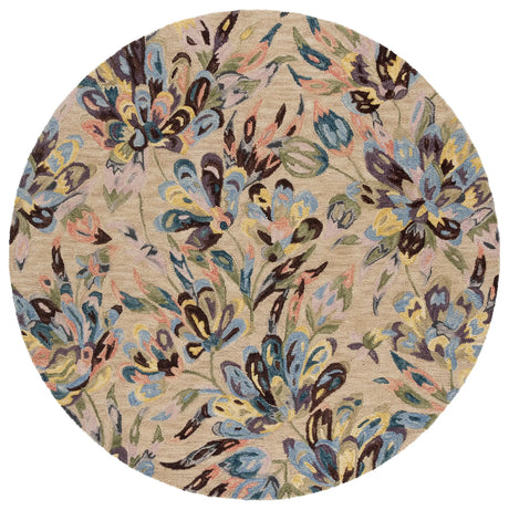 Safavieh Blossom 6'-0" x 6'-0" Rug in Beige / Purple