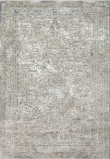 Dynamic Rugs Flare 14741 Power Loomed Traditional Beige/Ivory/Blue Rug - Rectangular