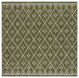 Safavieh Courtyard 6'-7" x 6'-7" Rug in Green / Grey