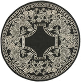 Safavieh Courtyard 5'-3" x 5'-3" Rug in Black / Sand