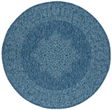 Safavieh Courtyard 6'-7" x 6'-7" Rug in Navy / Ivory