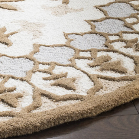 Safavieh Bellagio 5'-0" x 5'-0" Rug in Ivory / Dark Beig