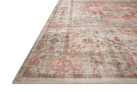 Loloi Heidi Hei-02 Dove/Spice Rugs - rug corner
