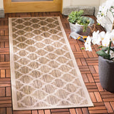 Safavieh Courtyard 2'-3" x 6'-7" Rug in Brown / Bone