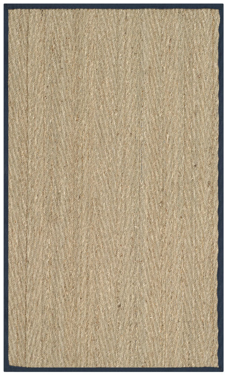 Safavieh Natural Fiber 2'-0" x 3'-0" Rug in Natural / Navy Blue