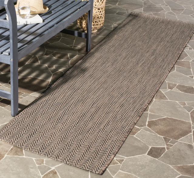 Safavieh Courtyard 2'-3" x 10'-0" Rug in Brown / Beige