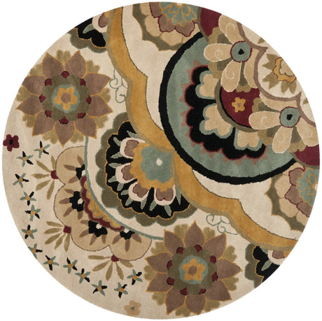 Safavieh Soho 6'-0" x 6'-0" Rug in Ivory / Multi