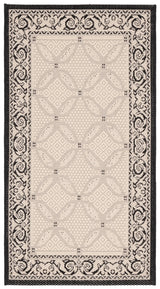 Safavieh Courtyard 2'-0" x 3'-7" Rug in Sand / Black