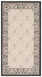 Safavieh Courtyard 2'-0" x 3'-7" Rug in Sand / Black