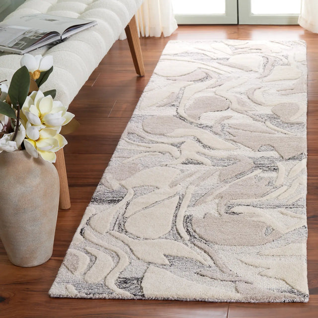 Safavieh Jardin 2'-3" x 8'-0" Rug in Grey / Ivory