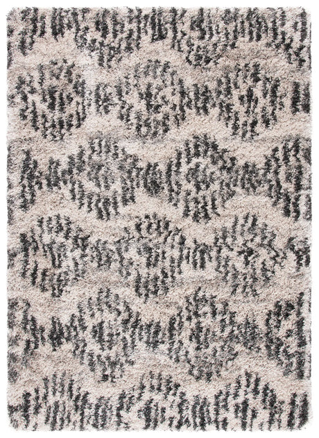 Safavieh Iceland Shag 4'-0" x 6'-0" Rug in Cream / Grey