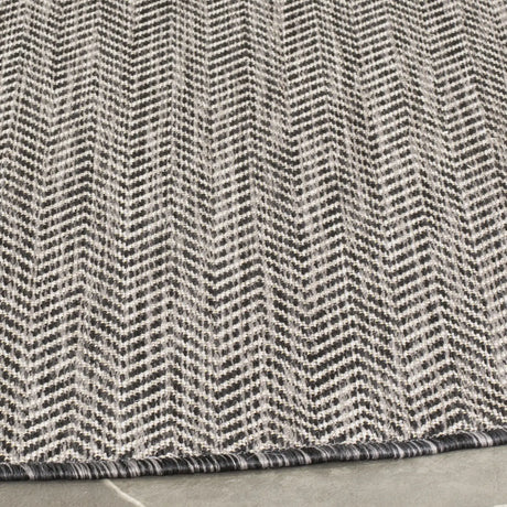 Safavieh Courtyard 10'-0" x 10'-0" Rug in Black / Beige
