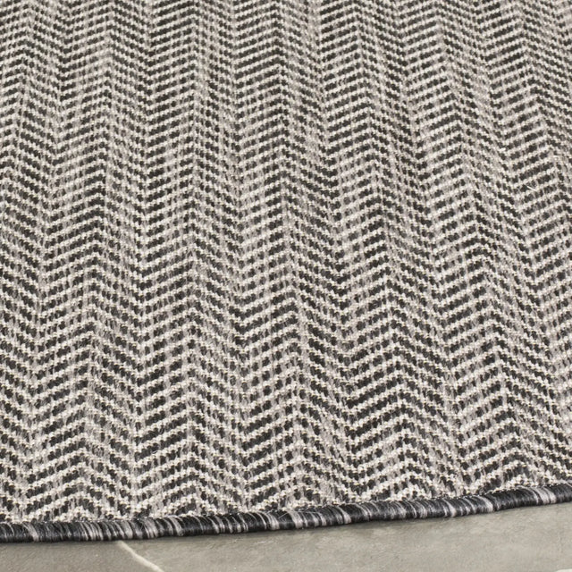 Safavieh Courtyard 10'-0" x 10'-0" Rug in Black / Beige