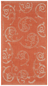 Safavieh Courtyard 2'-0" x 3'-7" Rug in Terracotta / Natural