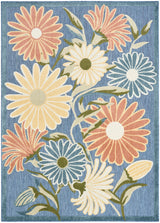 Nourison Aloha ALH33 Machine Made Blue, Sage Rug