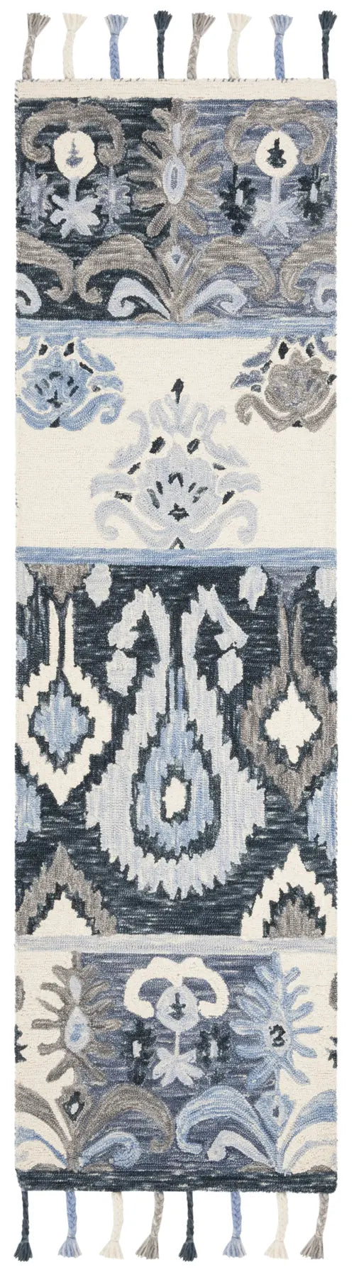 Safavieh Suzani 2'-3" x 8'-0" Rug in Blue / Ivory