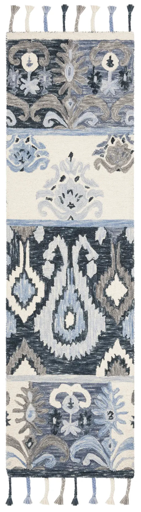 Safavieh Suzani 2'-3" x 8'-0" Rug in Blue / Ivory