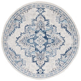 Safavieh Tulum 6'-7" x 6'-7" Rug in Ivory / Blue