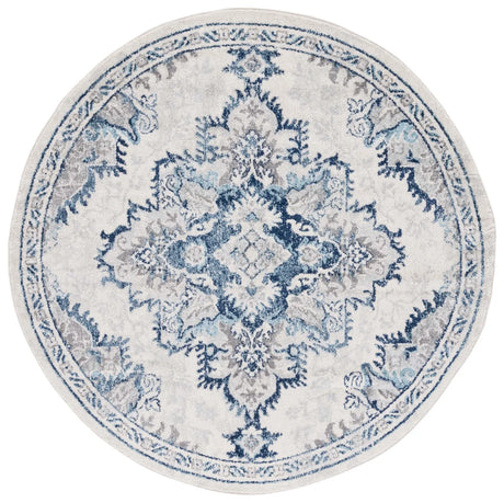 Safavieh Tulum 6'-7" x 6'-7" Rug in Ivory / Blue