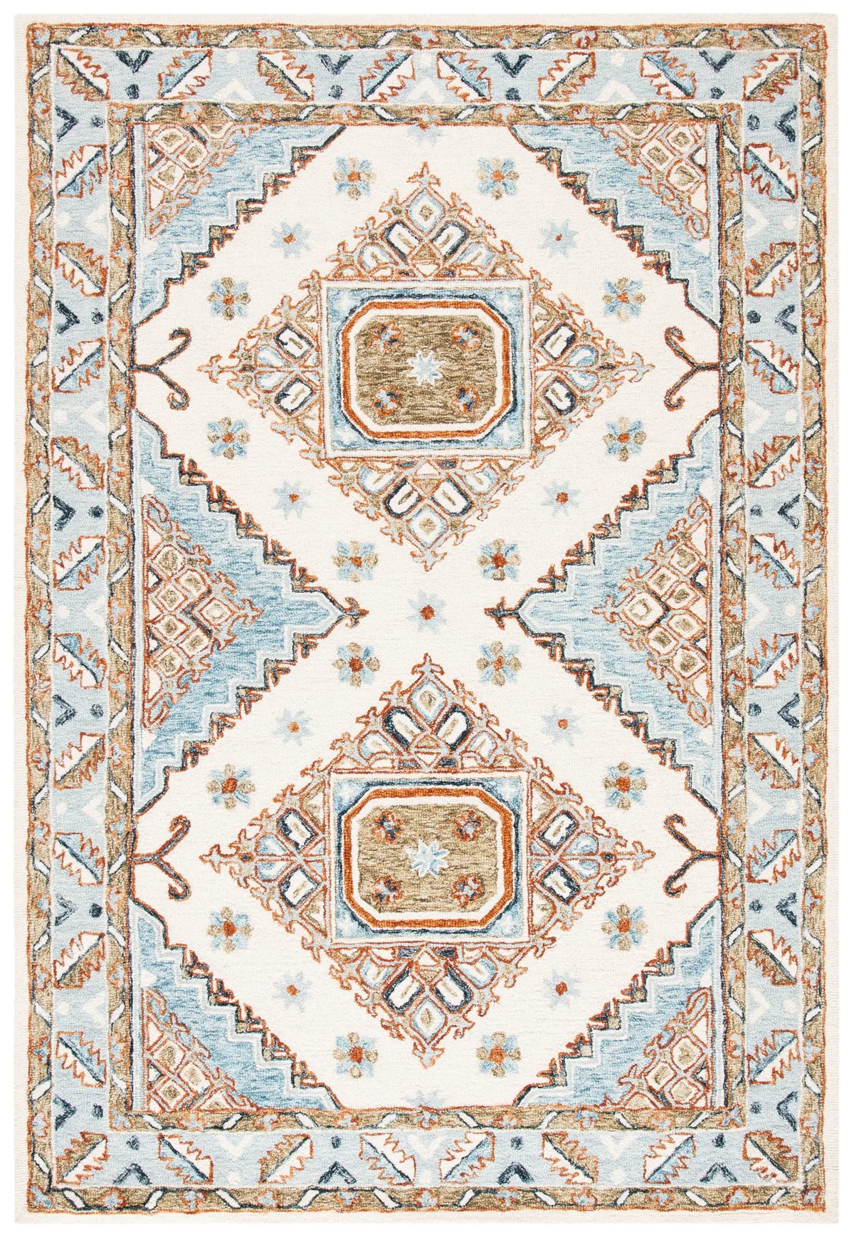 Safavieh Capri 4'-0" x 6'-0" Rug in Ivory / Rust