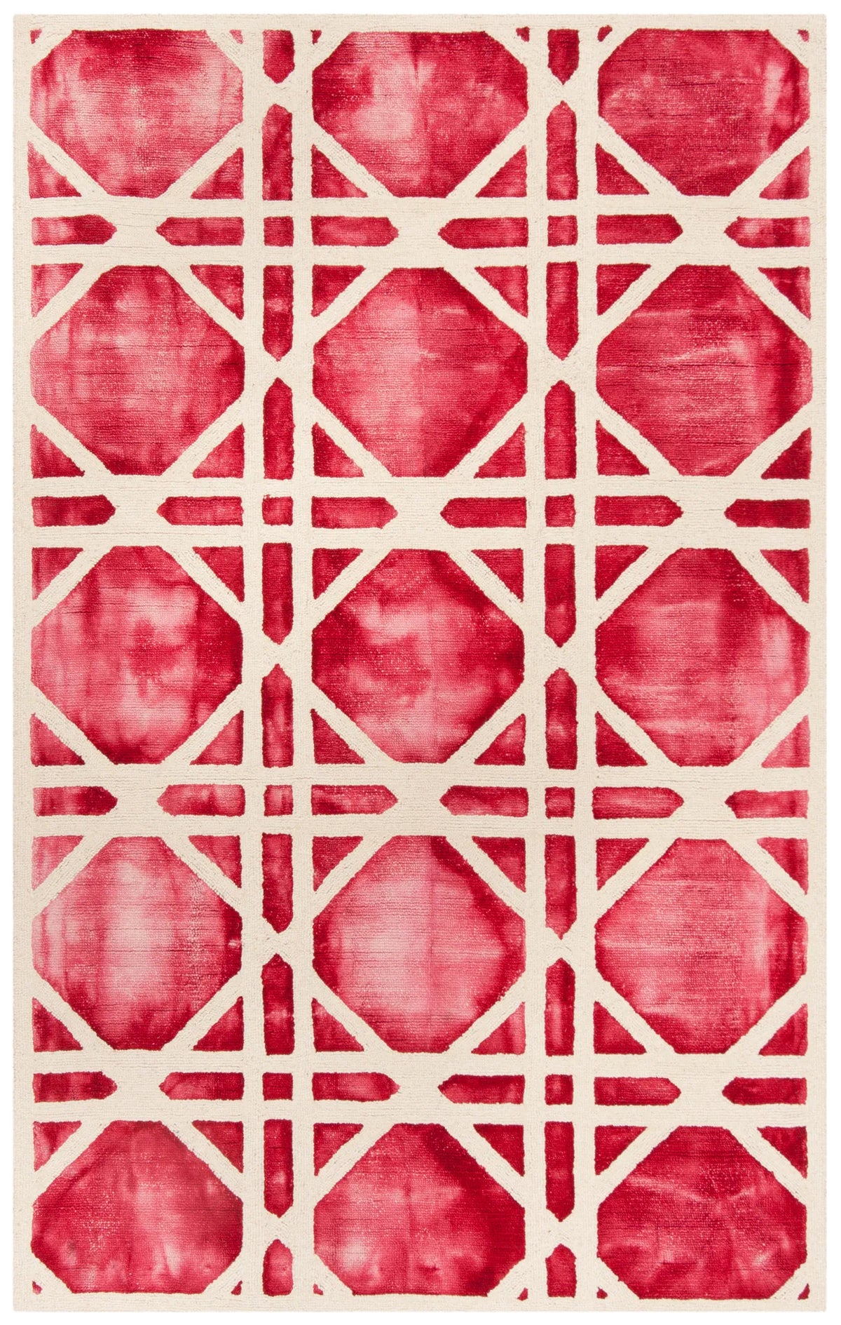 Safavieh Dip Dye 4'-0" x 6'-0" Rug in Ivory / Red