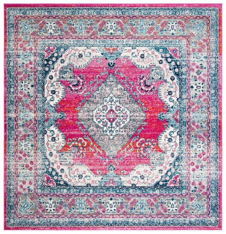 Safavieh Evoke 6'-7" x 6'-7" Rug in Fuchsia / Navy
