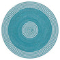 Safavieh Braided 3'-0" x 3'-0" Rug in Turquoise / Pink