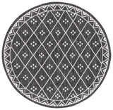 Safavieh Courtyard 6'-7" x 6'-7" Rug in Black / Ivory