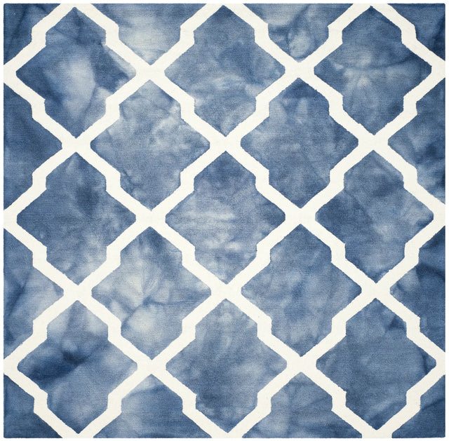 Safavieh Dip Dye 7'-0" x 7'-0" Rug in Navy / Ivory