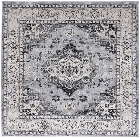 Safavieh Brentwood 6'-7" x 6'-7" Rug in Grey / Black