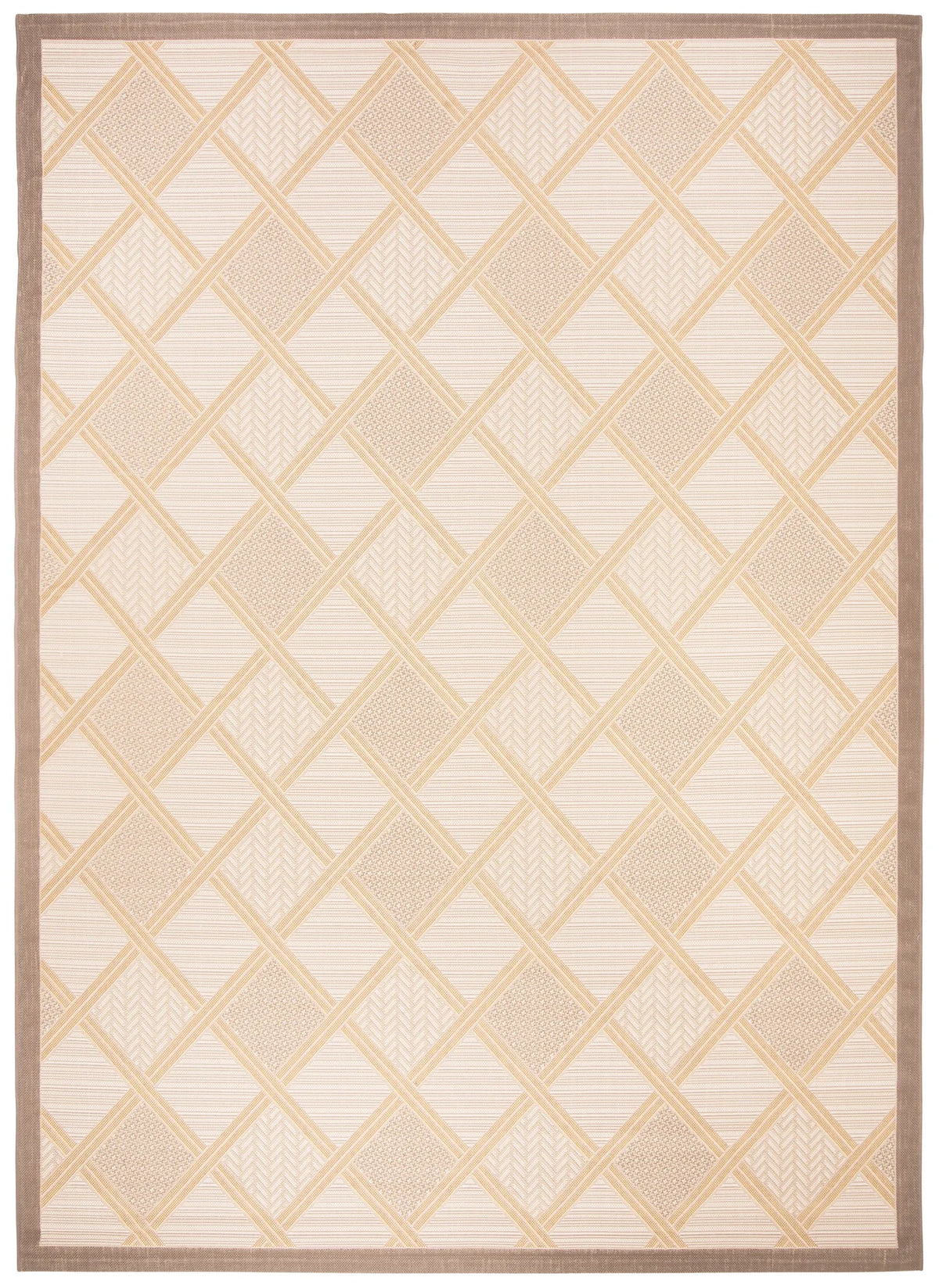 Safavieh Courtyard 6'-7" x 9'-6" Rug in Dark Beig / Beige