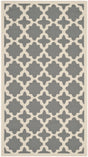 Safavieh Courtyard 2'-7" x 5'-0" Rug in Anthracite / Beige