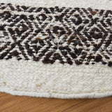 Safavieh Natura 6'-0" x 6'-0" Rug in Black / Ivory