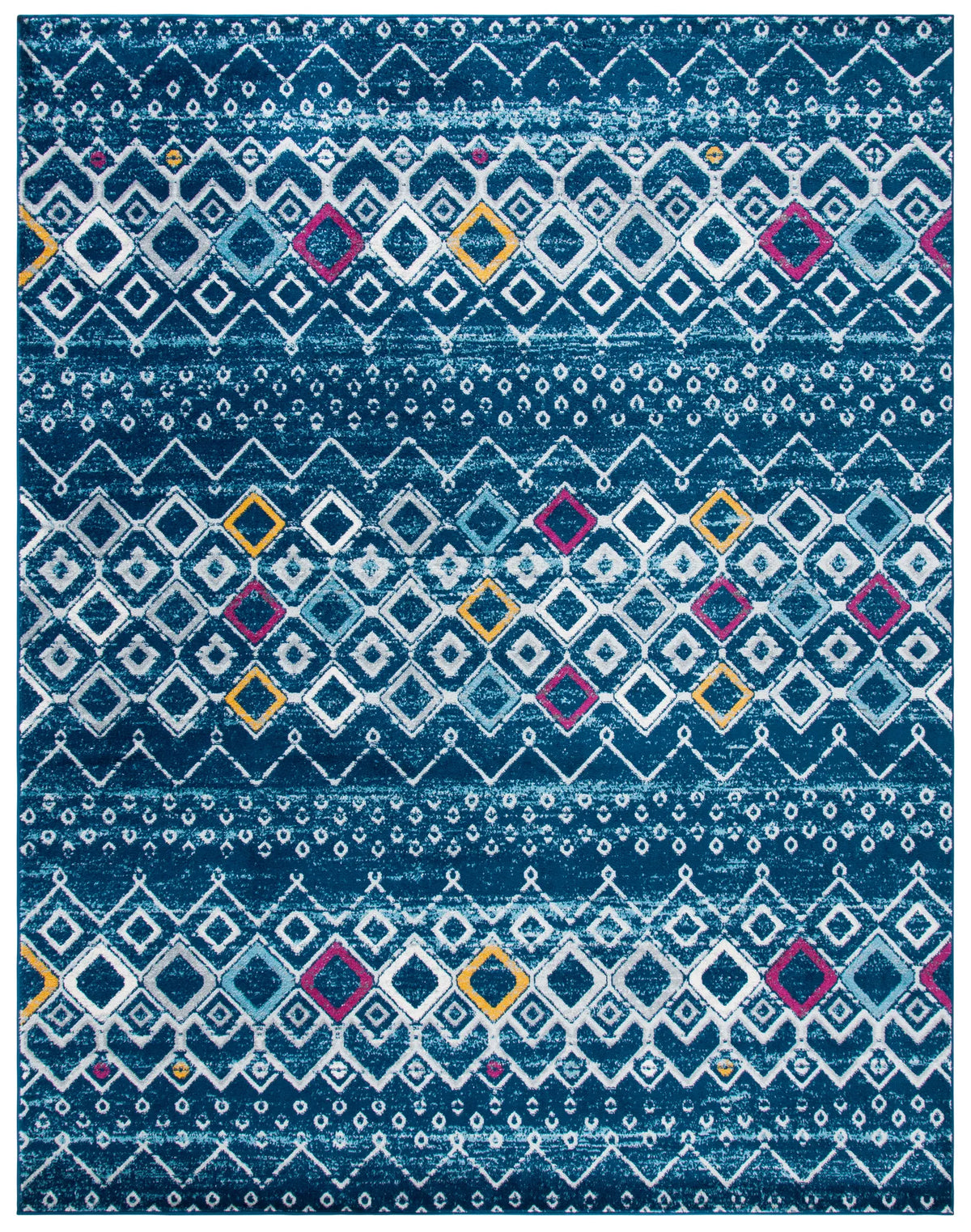 Safavieh Amsterdam 10'-0" x 14'-0" Rug in Navy / Turquoise