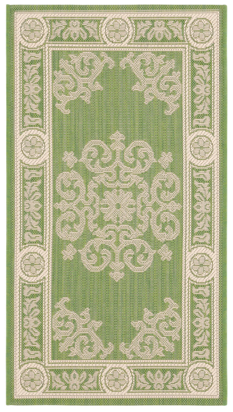 Safavieh Courtyard 2'-0" x 3'-7" Rug in Olive / Natural